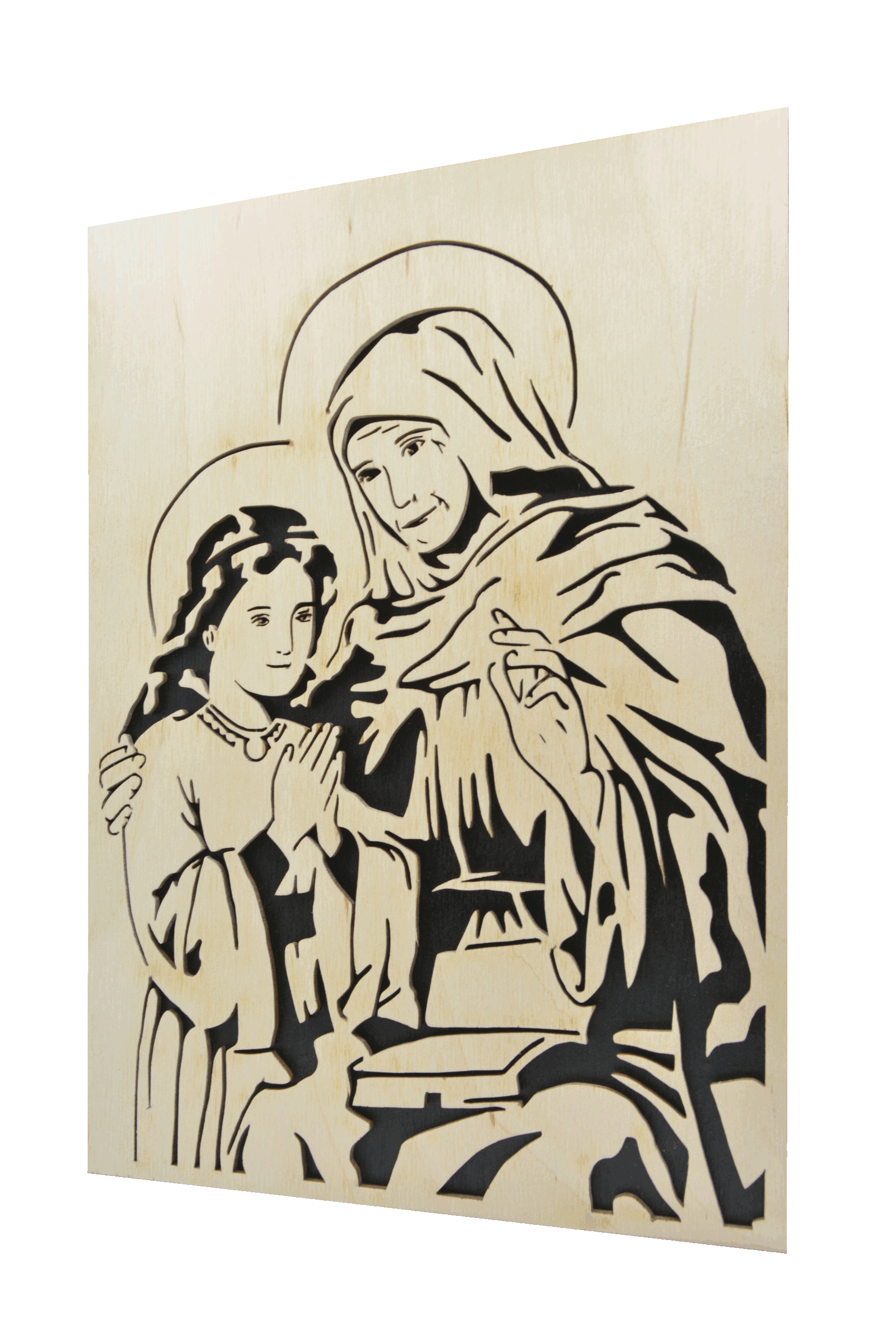 Sv. Anna - obraz do dřeva - černá