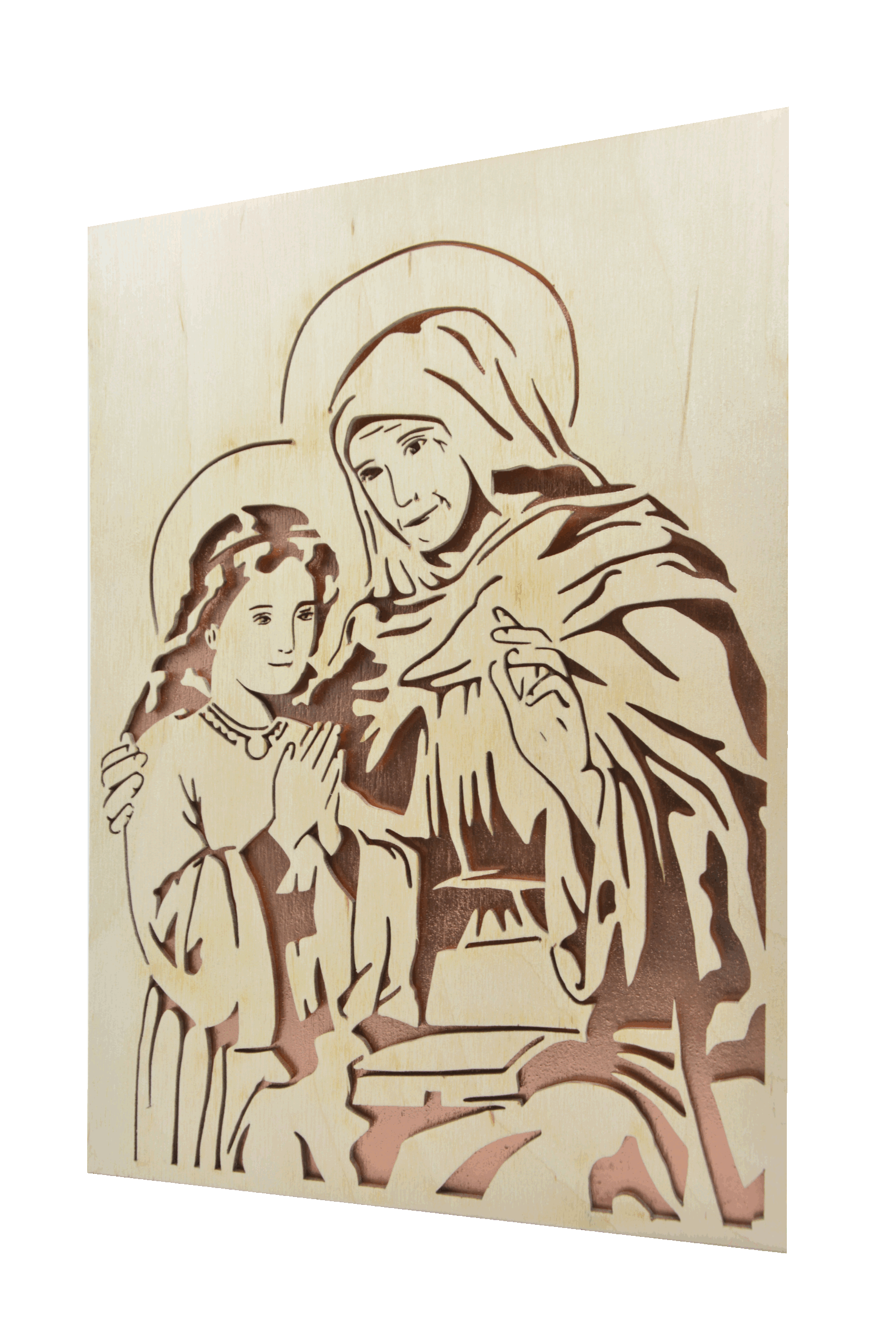 Sv. Anna - obraz do dřeva - měděná