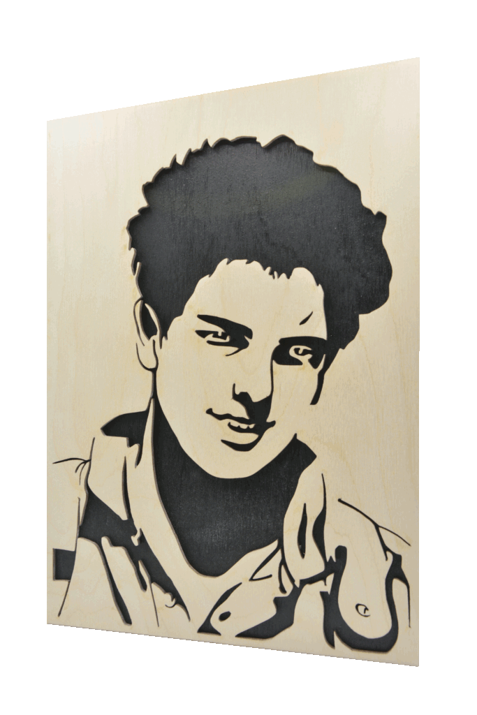 Bl. Carlo Acutis - obraz do dřeva - černá