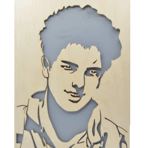 Bl. Carlo Acutis - obraz do dřeva - šedá