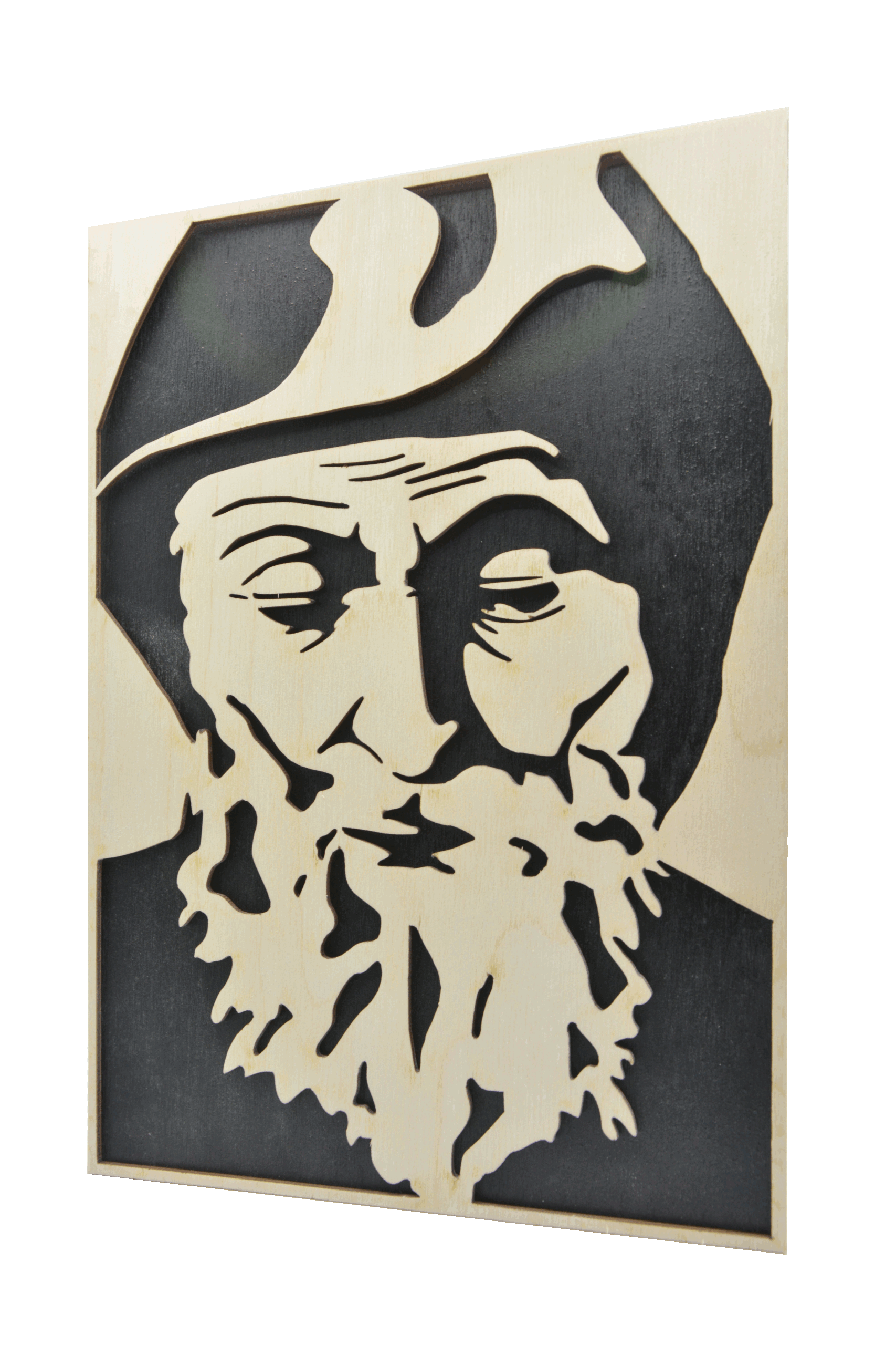 Sv. Charbel - obraz do dřeva - černá