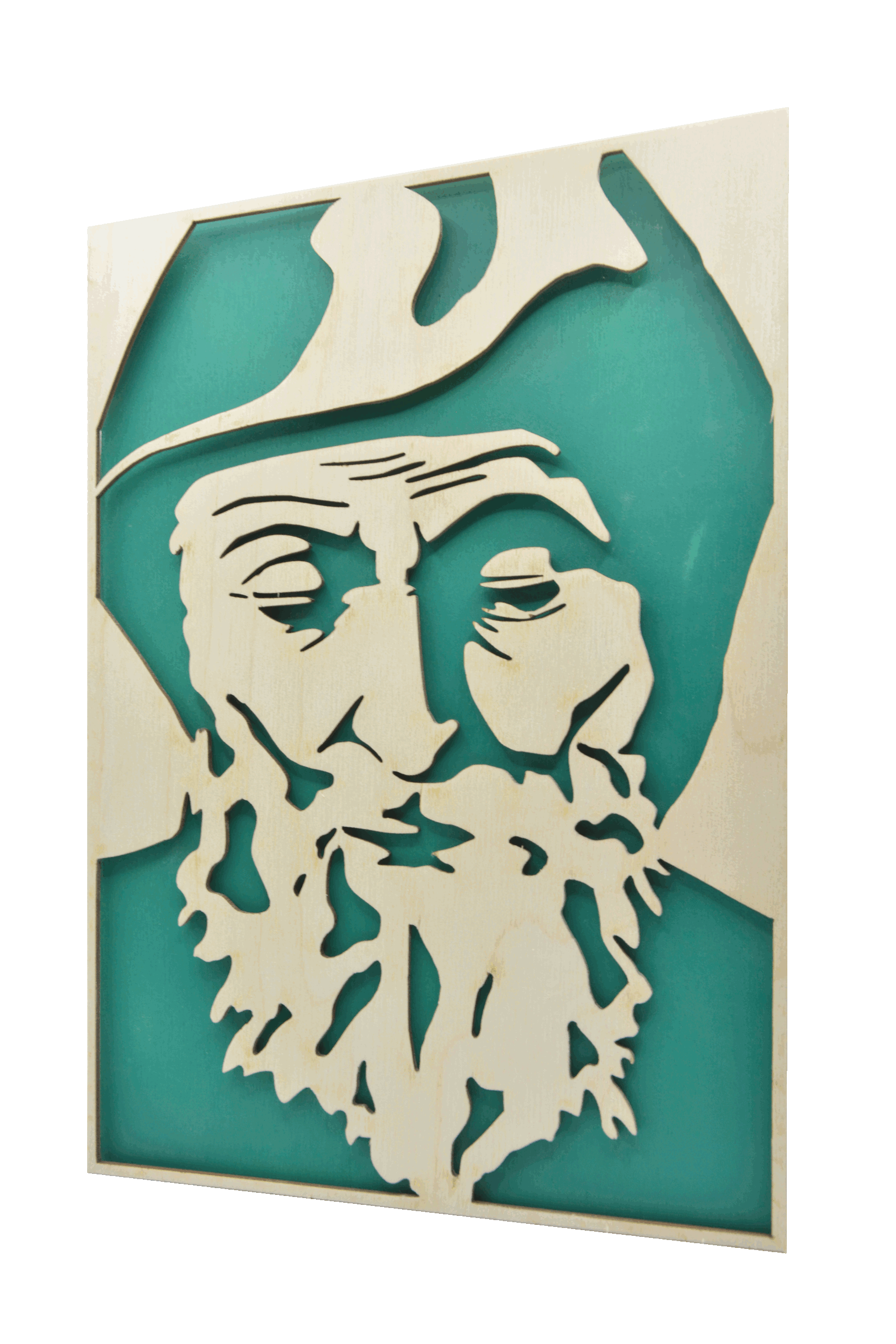 Sv. Charbel - obraz do dřeva - zelená