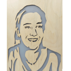 Bl. Chiara Luce Badano - obraz do dřeva - šedá