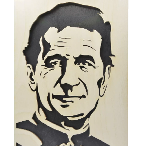 Dřevěný obraz - Don Bosco - Černý