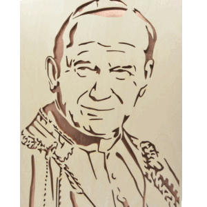Sv. Jan Pavel II. - obraz do dřeva - měděná