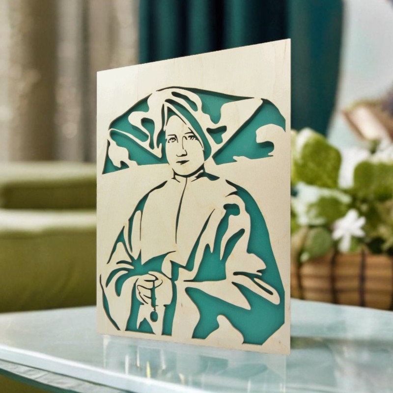 Sv. Kateřina Laboure - obraz do dřeva