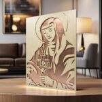 Sv. Klára - dřevěný obraz