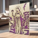 Sv. Barbora - obraz do dřeva