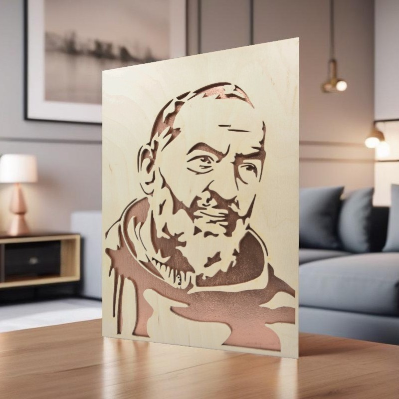 Sv. Padre Pio - dřevěný obraz
