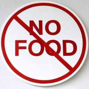 Značka zákaz jídla