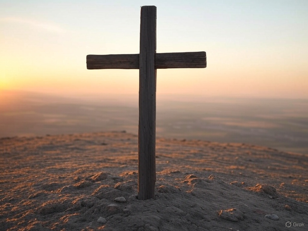 Kříž na golgotě - dřevěný