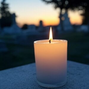 Svíce na hřbitově - odpustky