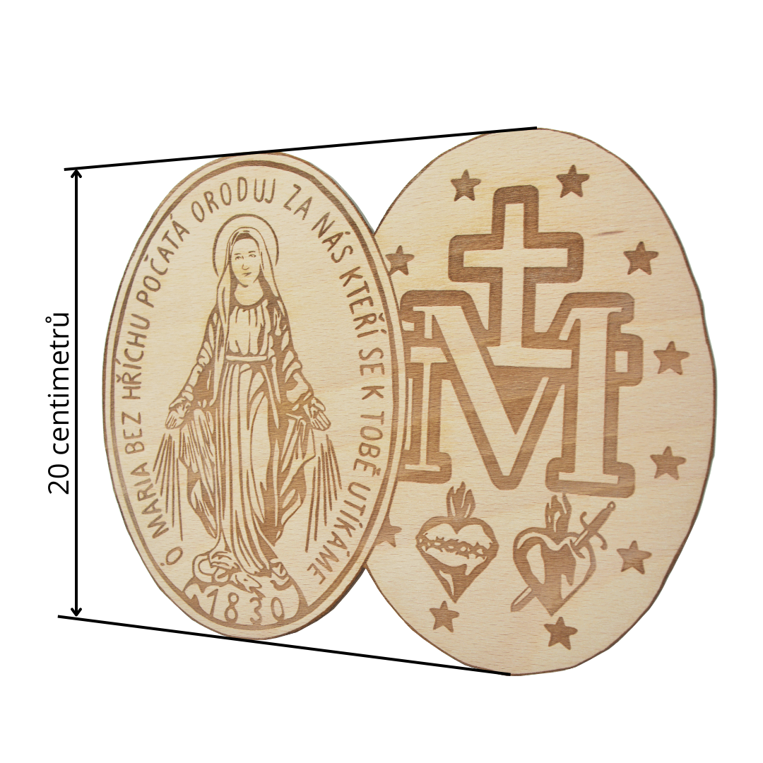 Zázračná medaile obě strany - 20cm