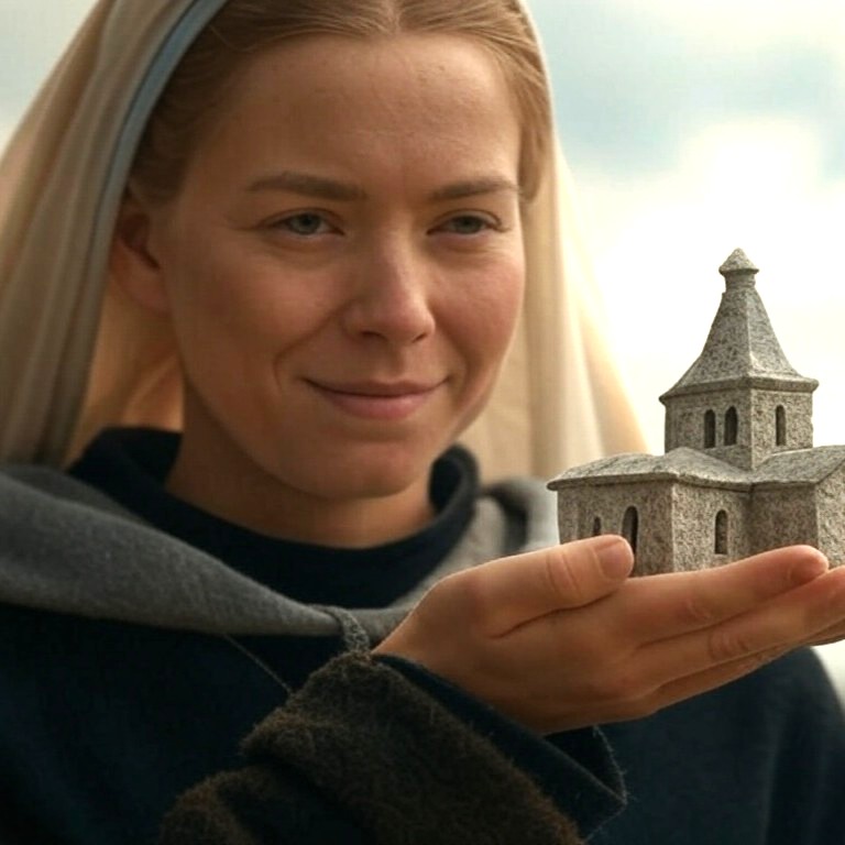 Sv. Hedvika - portrét s kostelem