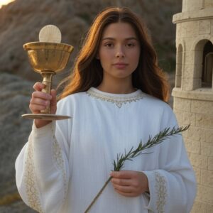 Sv. Barbora - realistický portrét