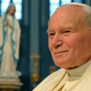 Sv. Jan Pavel II. - v pozadí Panna Maria
