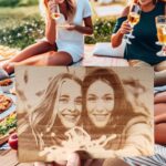Gravírovaná fotografie na míru - fotografie do dřeva - ženy - pro kamarádky