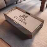 Krabice z bukové překližky s gravírovaným potiskem