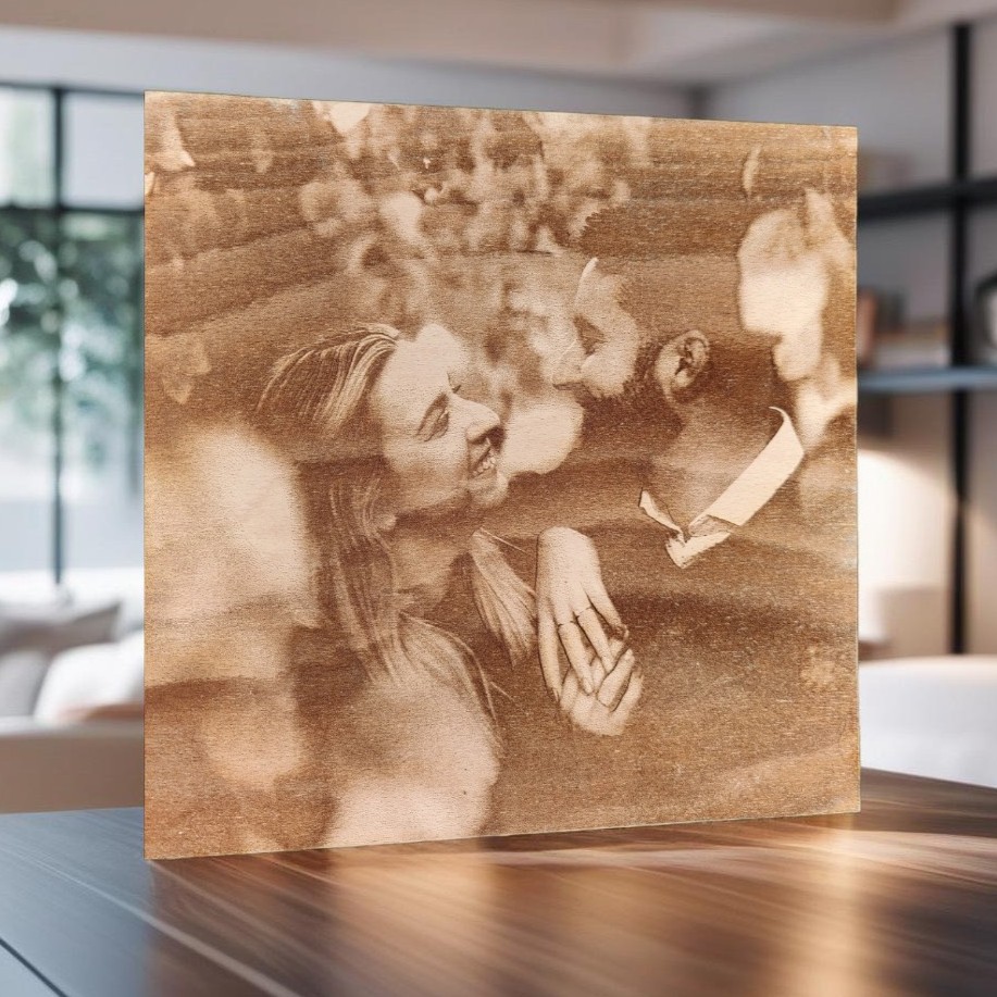 GRavírovaná fotografie - jako svatební dar