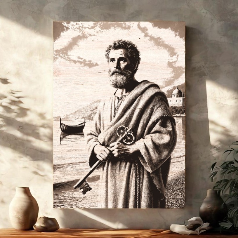 Sv. Petr - gravírovaný obraz