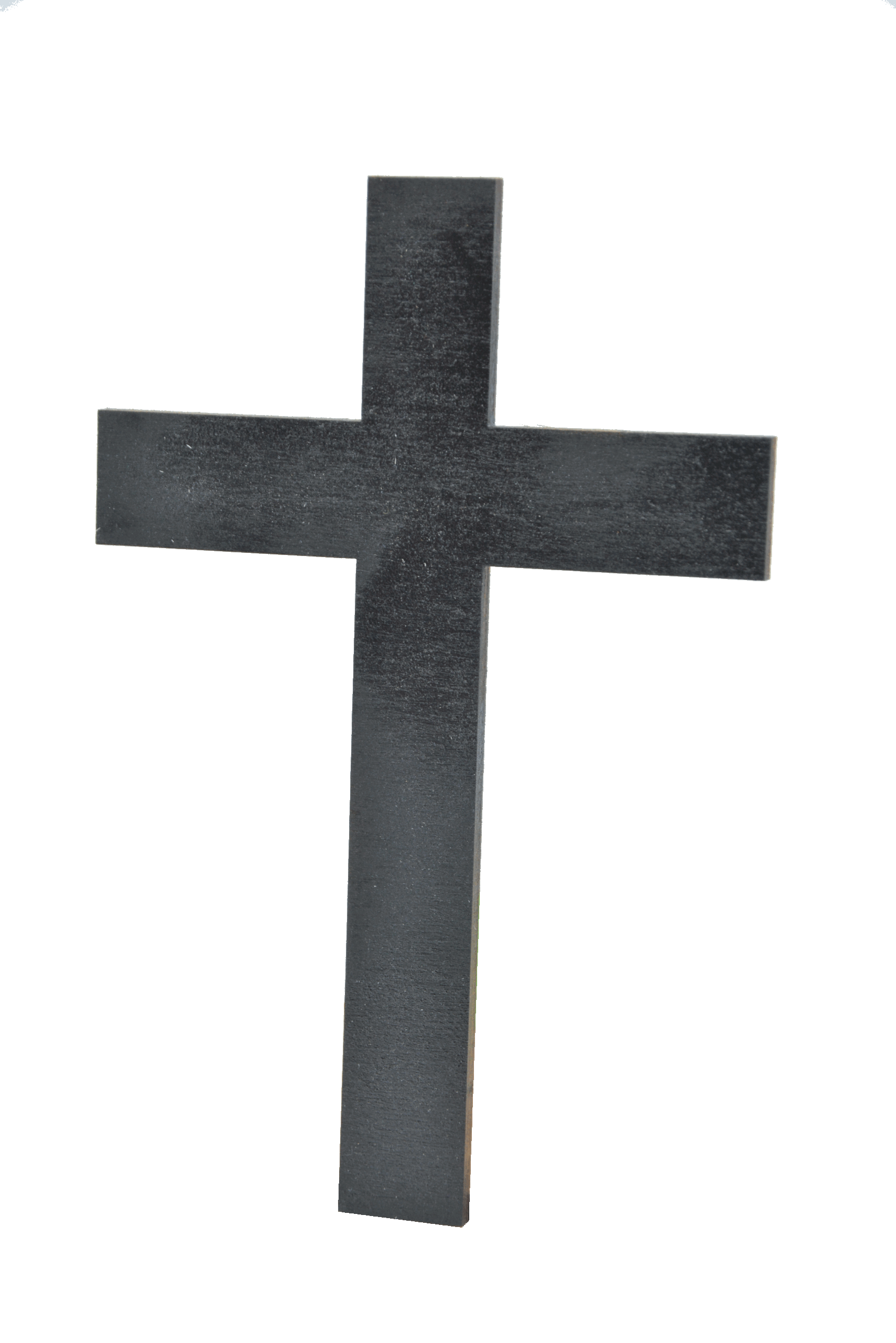 Kříž - bukový - gravírovaný - černý