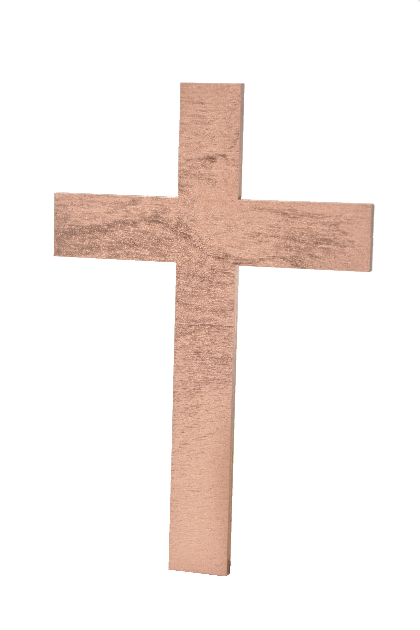 Kříž - bukový - gravírovaný - měděný