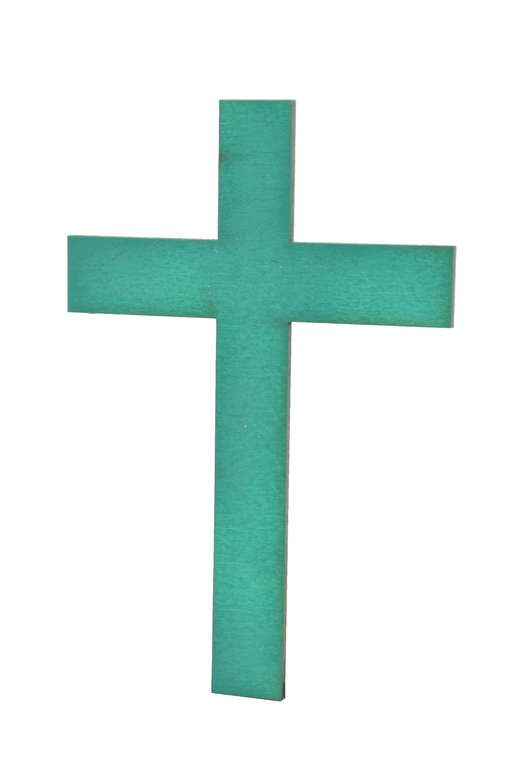 Kříž - bukový - gravírovaný - zelený