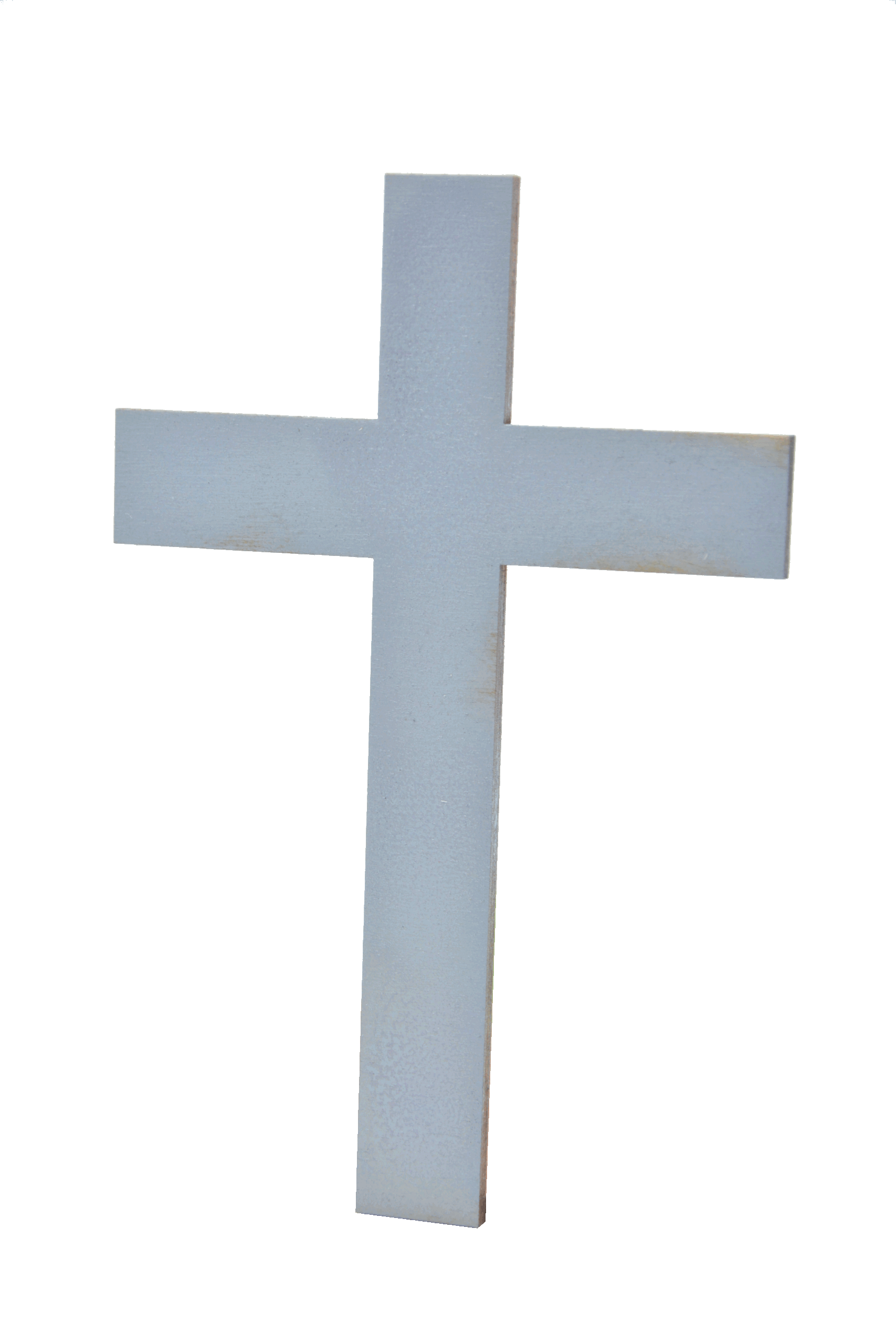 Kříž - bukový - gravírovaný - šedý