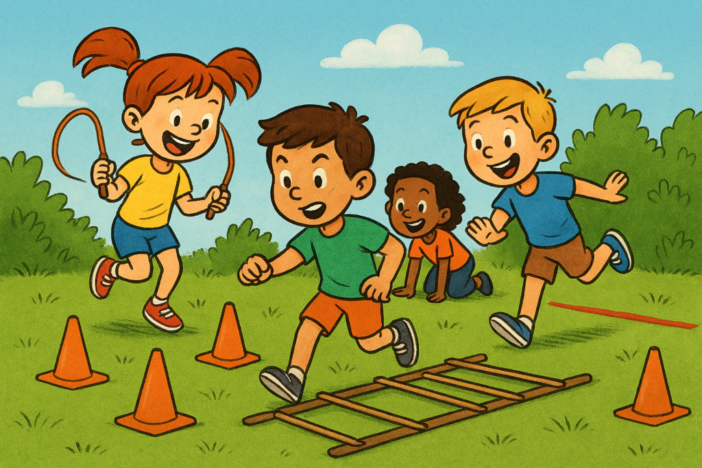 Běh s překážkama - hry pro děti