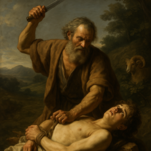 Obětování Izáka Abrahámem - realistické zorbazení