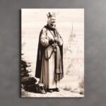 Svatá Ludmila - gravírovaný obraz do dřeva