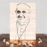 Papež František - gravírovaný obraz