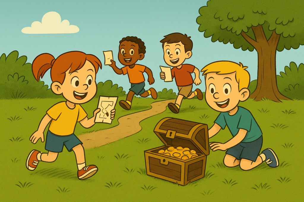 Hledání pokladu - hra pro děti
