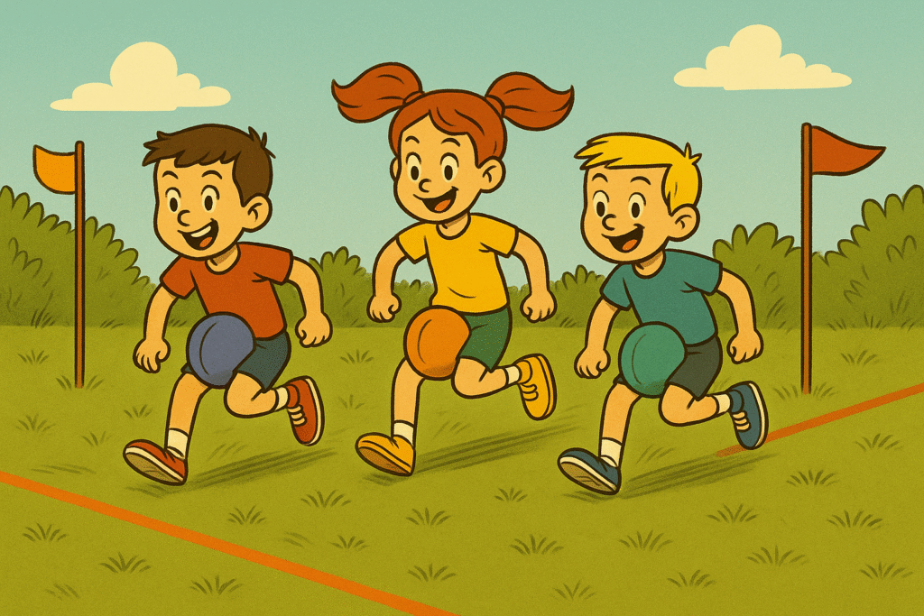 Běhání s míčem - dětská hra