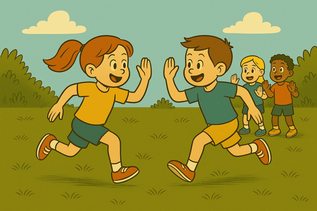 Zrcadlový běh - dětská hra