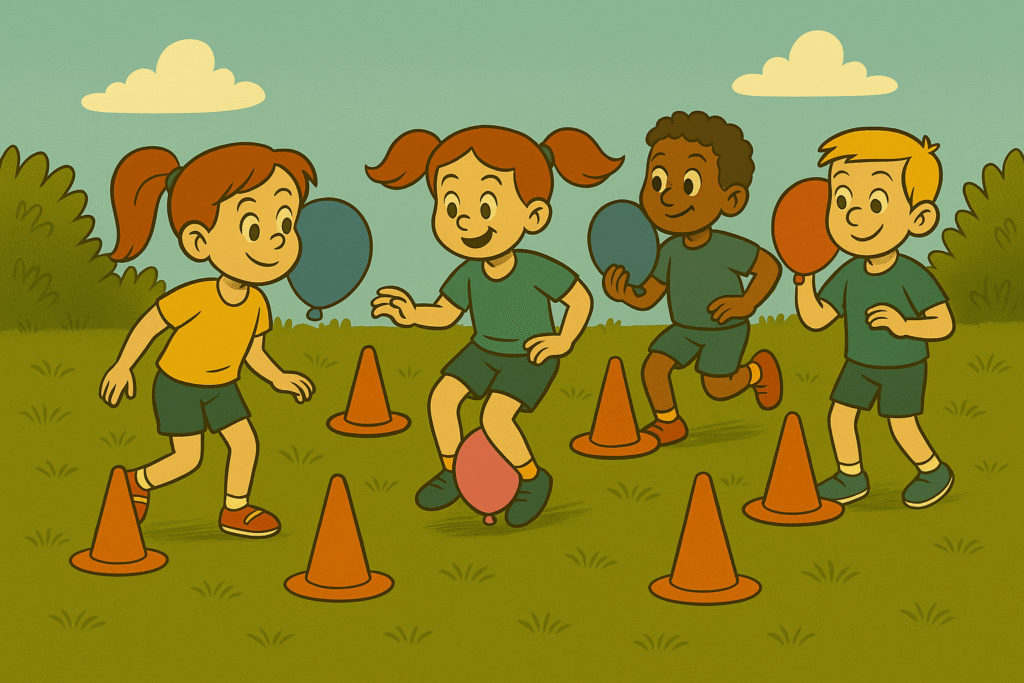 Balónkový labyrint - dětská hra