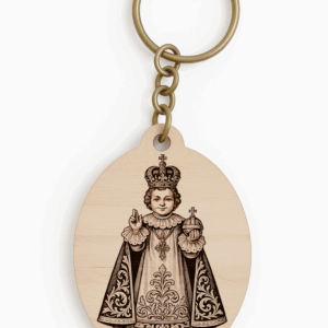 Pražské Jezulátko - gravírovaný obraz - klíčenka