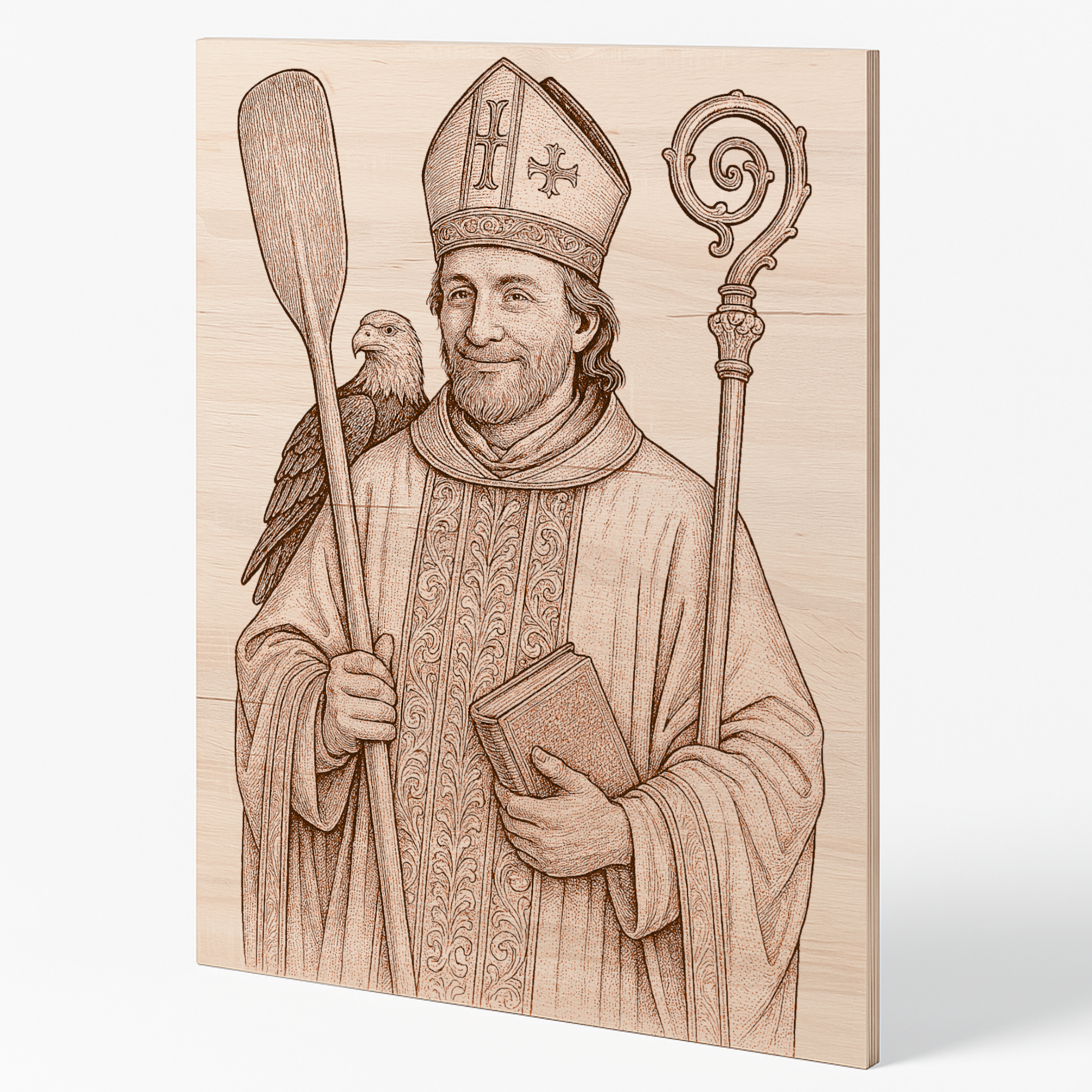 Sv. Vojtěch patron Čech - gravírovaný obraz