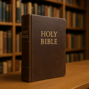 Svatá Bible s hnědými deskami a zlatým nápisem na hřbetě - Bible a homosexualita