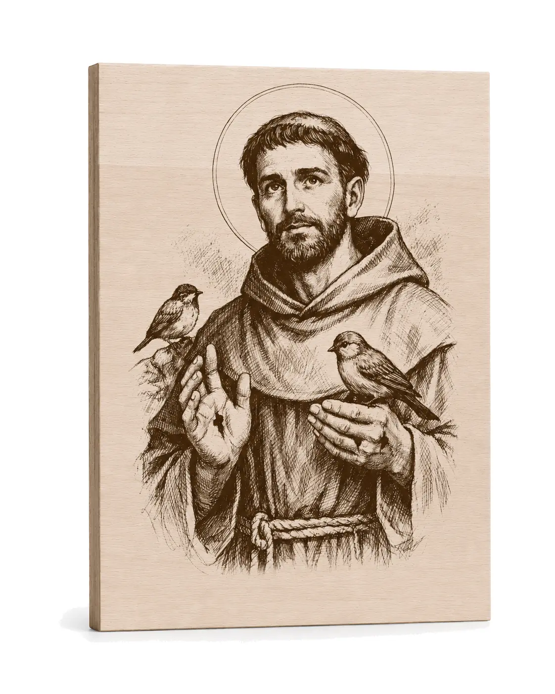 Gravírovaný obraz svatého Františka z Assisi